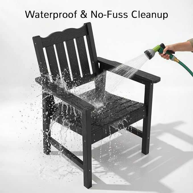 Stoog All-Weather Patio Chairs Set of 2, Outdoor Dining Chairs - Image 8