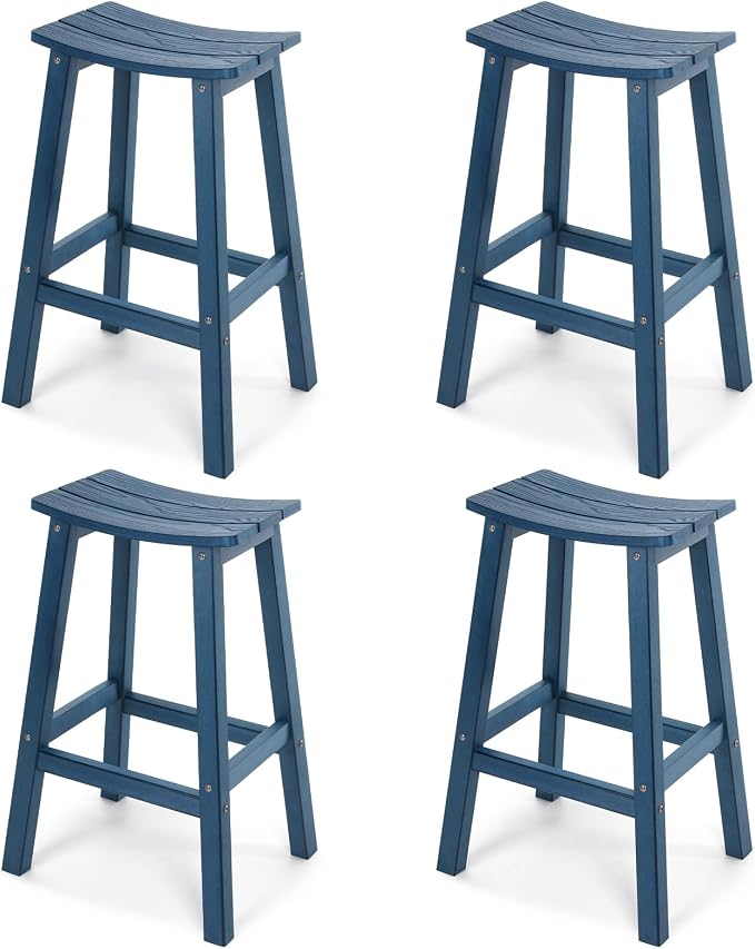 Stoog All-Weather Bar Stools Set of 4, Low Maintenance, by Stoog