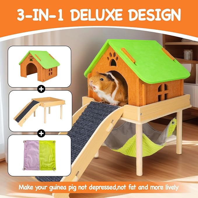 3 in 1 Enlarged Guinea Pig Hammock - Image 2