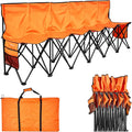 VEVOR Portable Folding Bench, 6 Seat Foldable Soccer Bench by VEVOR
