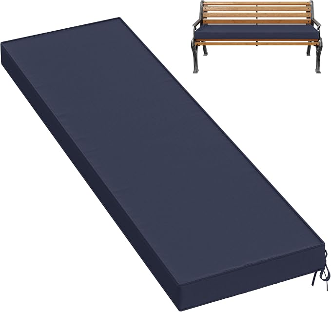 Premium Outdoor Bench Cushions for Patio Furniture 3.5inches Memory Foam Bench by Pakunoda