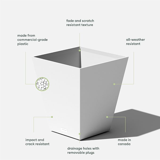 Veradek Nobleton Indoor/Outdoor Wide Square Planter - Image 4