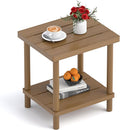 Outdoor Side Table, 2-Tier Small Outdoor Table by LEJANEOYE