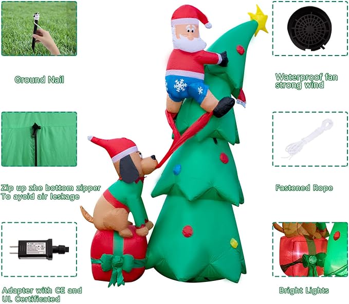 Hioasis 7 FT Christmas Inflatable Decorations - Image 7