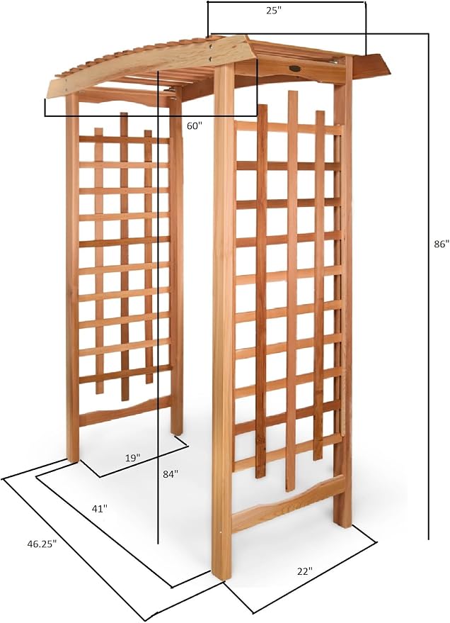 All Things Cedar GA87 Garden Arbor | Handcrafted Wooden Trellis - Image 3