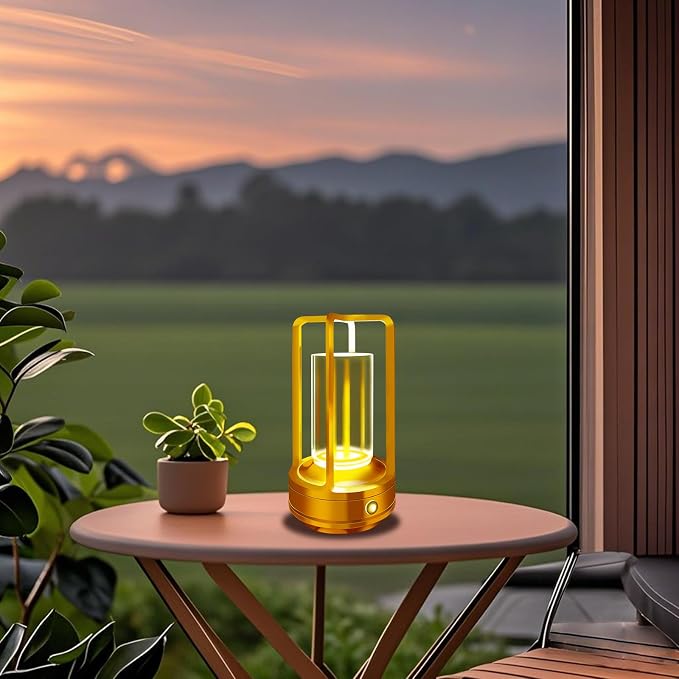 Outdoor Table Lamp, 4000mAh Rechargeable Battery Operated lamp, 3 Color - Image 2