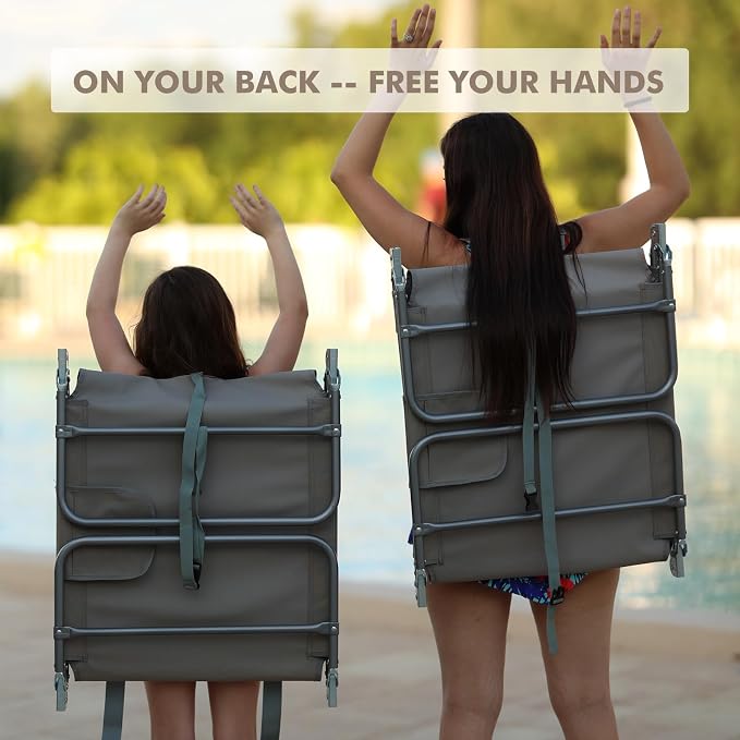 3 in 1 Women Comfort Backpack Beach Tanning Lounge Chair - Image 7