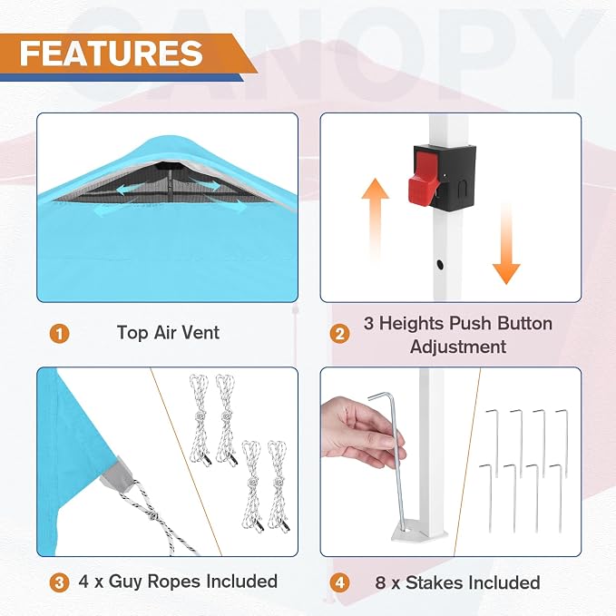 EAGLE PEAK Commercial Canopy 10x10 Pop Up Canopy Tent - Image 6