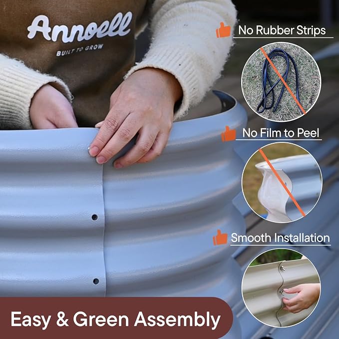 6-Pack Galvanized Raised Garden Bed 8x4x1.5 | 10x2x1.5 ft, Modular Raised - Image 5