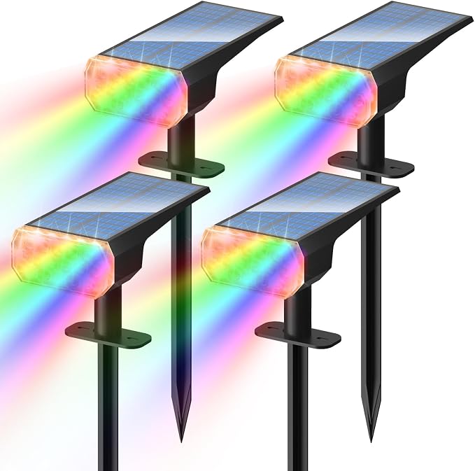 DINGLILIGHTING Solar Lights Outdoor Waterproof: IP65 Led Spot Light Decorations by DINGLILIGHTING