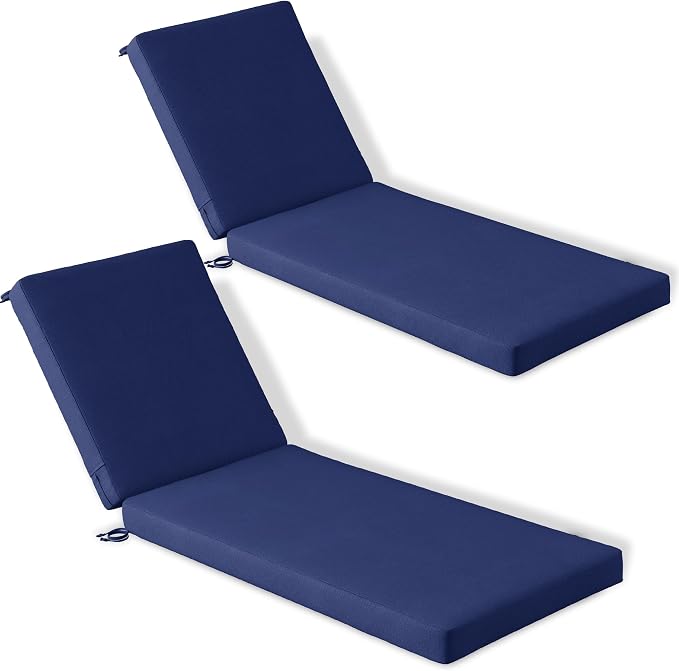Codi Chaise Lounge Cushions Outdoor, Pool Lounges Chair Cushion Set, Waterproof by Codi