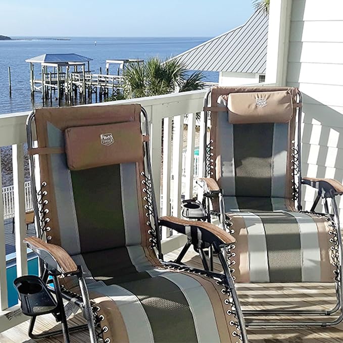 Timber Ridge Oversized Zero Gravity Chair, Padded Reclining Lounge Chair - Image 12