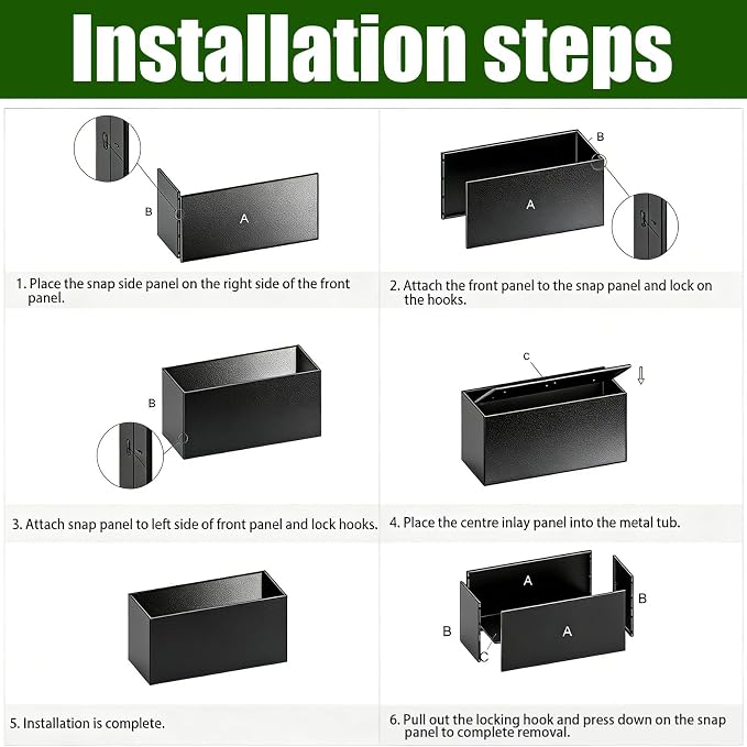Metal Rectangular Planter, Metal Planter Box - Image 6
