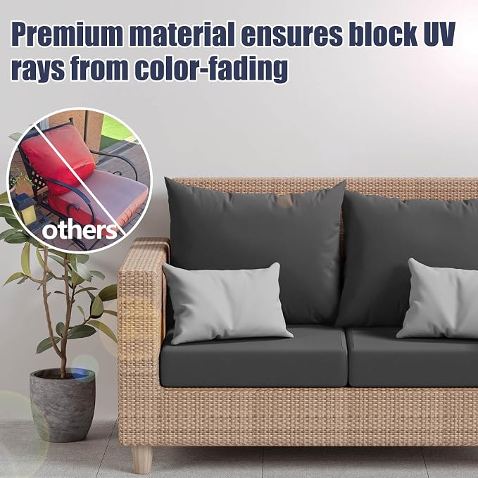 8Pcs Stretch Patio Cushion Covers, Outdoor Couch & Sofa Replacement Slipcovers - Image 3