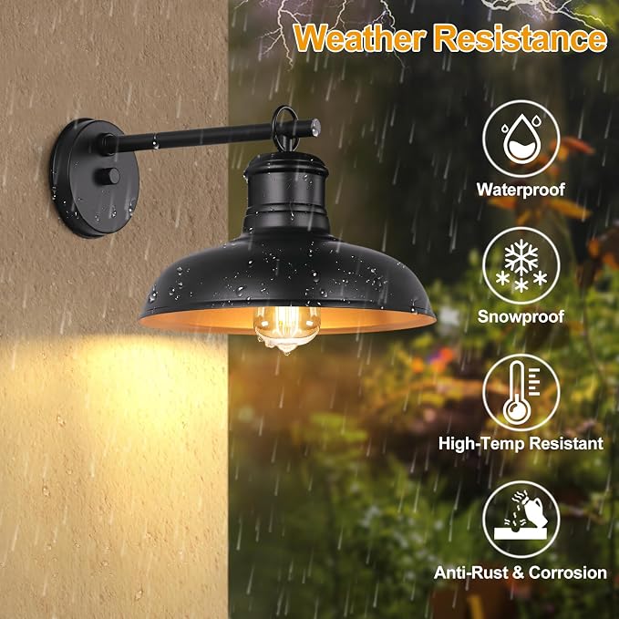Outdoor Wall Lights, Anti-Rust Waterproof Exterior Lighting Fixtures - Image 3