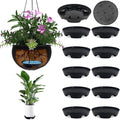 7.16” Self Watering Planter Insert, 10 Pack Invisible Hanging Basket Drip Pan by KKONHII