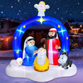7 FT Tall Christmas Inflatables Nativity Scene by TURNMEON