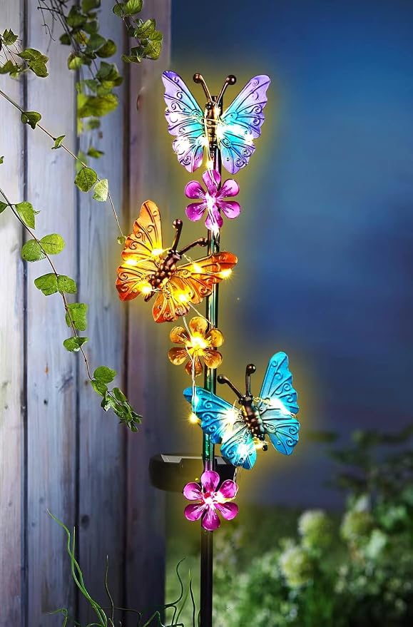 Solar Lights Outdoor Waterproof Garden Butterfly Light Decorative Solar Stake - Image 8
