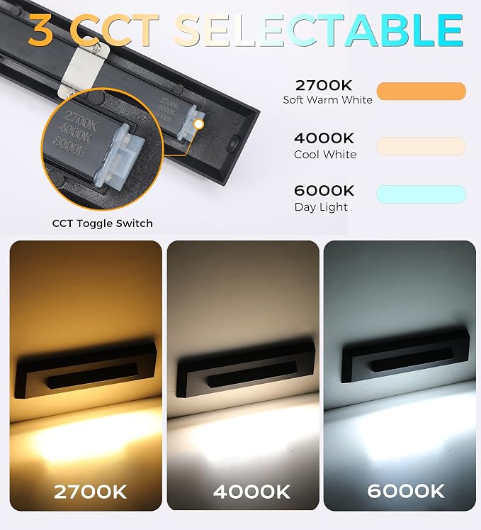 CLOUDY BAY 3 Color Low Voltage 12-24V LED Step Lights Outdoor, 2.5W Landscape - Image 2