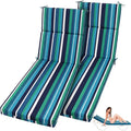 2 Pcs Indoor Outdoor Chaise Lounge Cushions Sponge Bench Outdoor Furniture by SmoothNovelty