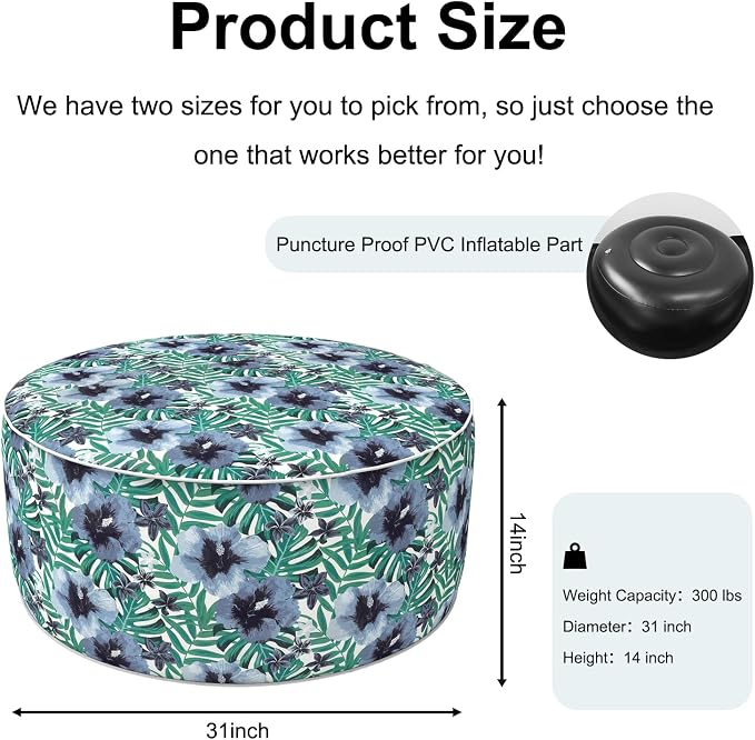Inflatable Ottoman Stool D31 xH14 - Image 3