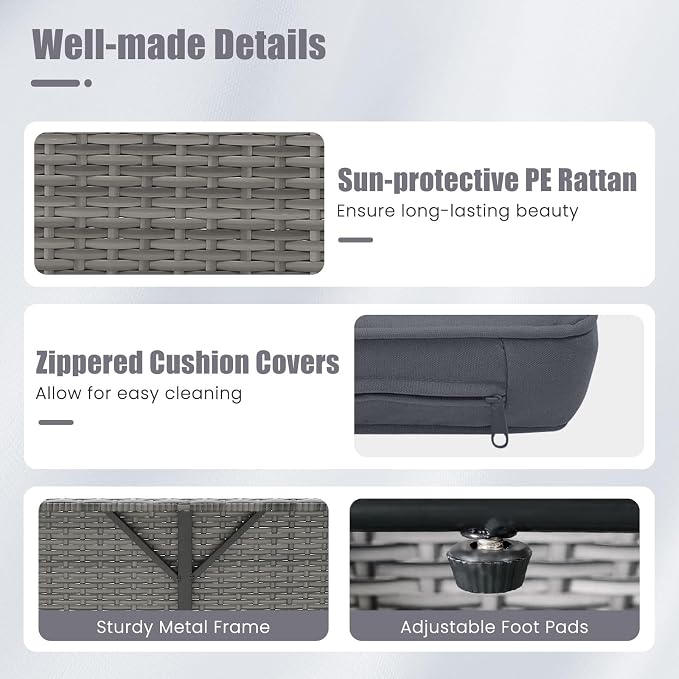 Tangkula Patio Rattan Daybed - Image 9