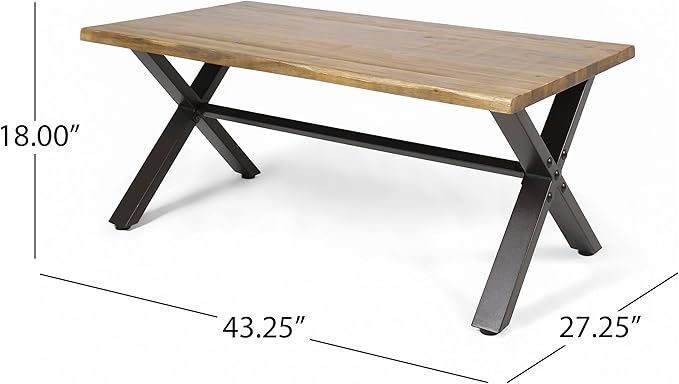 Christopher Knight Home Sanibel Outdoor Acacia Wood Coffee Table, Teak Finish / - Image 6