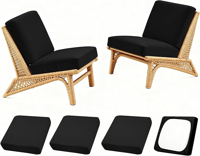 Patio Stretch Cushion Covers, Chair Cushion Covers& Sofa Replacement Slipcovers by SUKAIKEQA