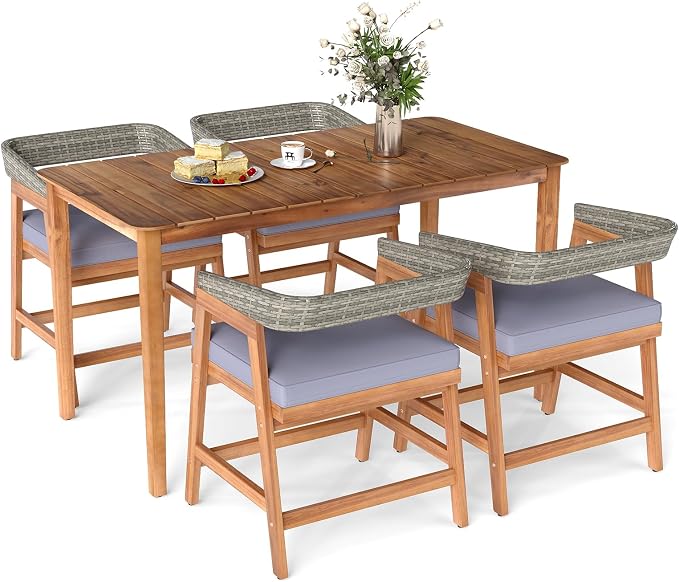 Tangkula 5 Piece Patio Dining Set by TANGKULA