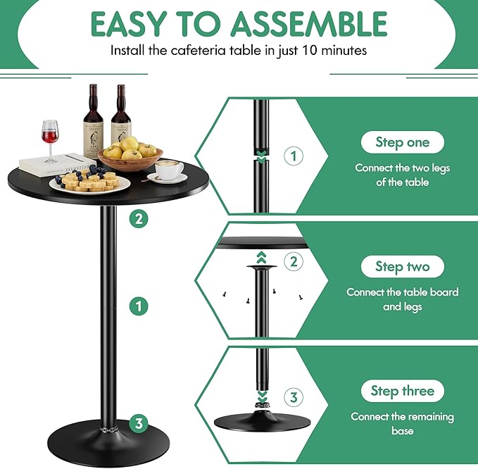 Shahoo Round Bar Table, Cocktail Table - Image 4