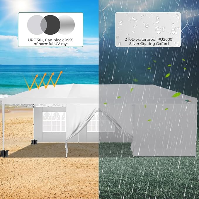 COBIZI 10x30 Pop Up Canopy Tent - Image 4