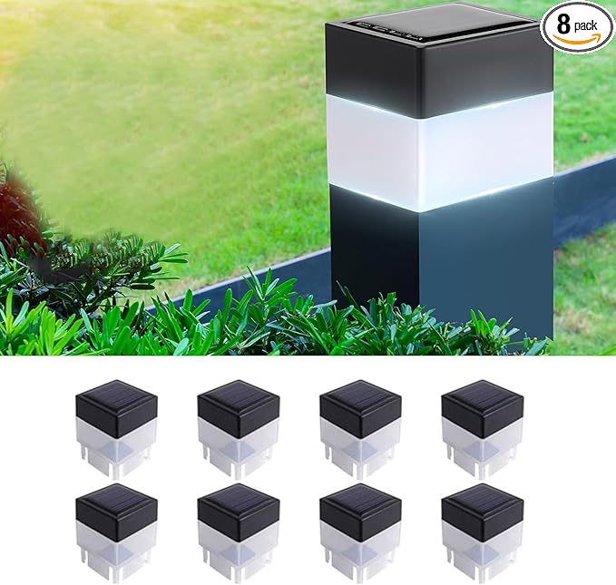 Solar LED 2In x 2In Fence Post Cap by FTCIY