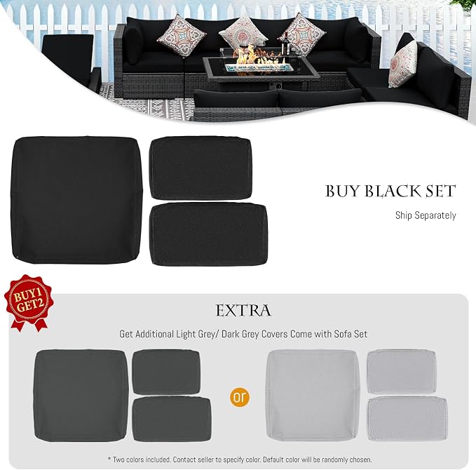 BULEXYARD 13 Piece High Back Patio Furniture Sets - Image 9