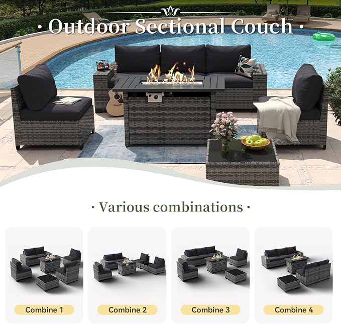 Aoxun 7 Piece Patio Furniture Set - Image 3