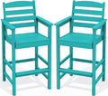 SERWALL Tall Adirondack Chairs Set of 2, Oversize Balcony Adirondack Chairs Set by SERWALL