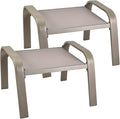 Outdoor Patio Footstools 2 Set Suit Patio Chairs Texliene Outside Ottomans Side by Deugold