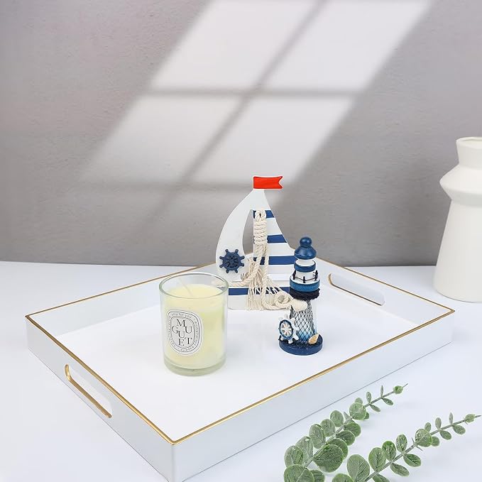 Spsyrine White Plastic Serving Tray - Image 6