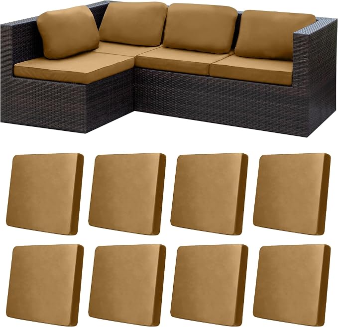 8Pcs Stretch Patio Cushion Covers, Outdoor Couch Covers Replacement, Outdoor by BIETYONE