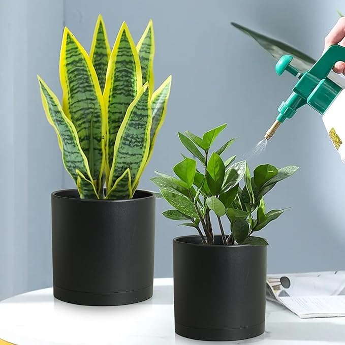 8/7/6 inch Plant Pots, 3 Set Cylinder Flower Pots - Image 5