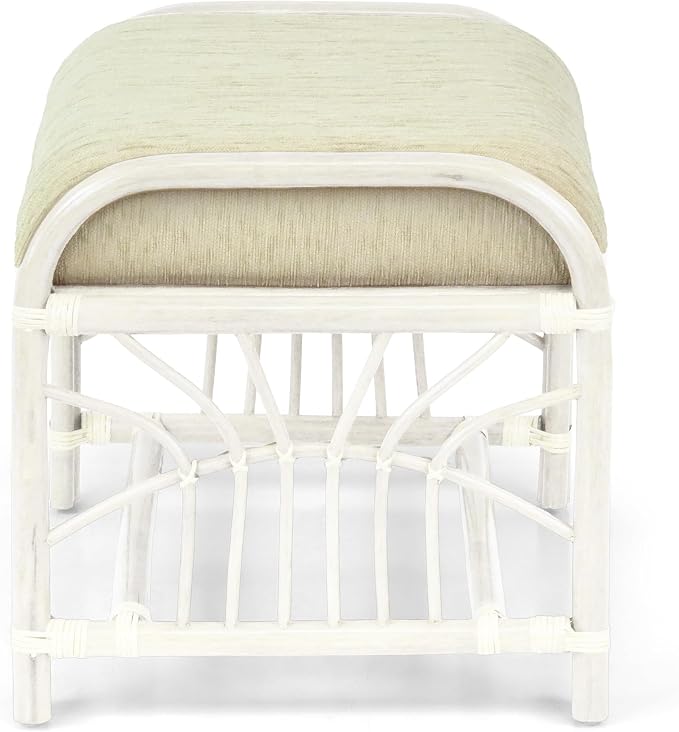 Krit Handmade Rattan Wicker Ottoman Footstool - Image 4