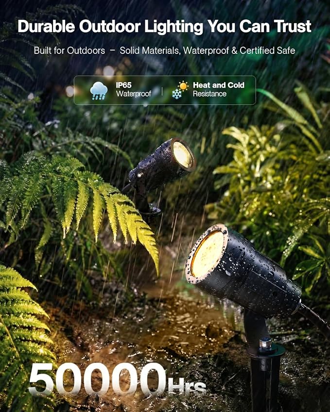 HIBOITEC LED Low Voltage Landscape Spotlights，IP65 Waterproof Outdoor Spot - Image 4
