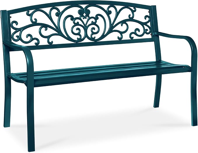 Best Choice Products Outdoor Bench Steel Garden Patio Porch Furniture by BestChoiceProducts
