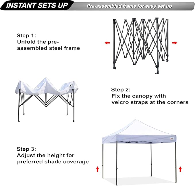 ABCCANOPY Patio Pop Up Canopy Tent 10x10 Commercial-Series - Image 2