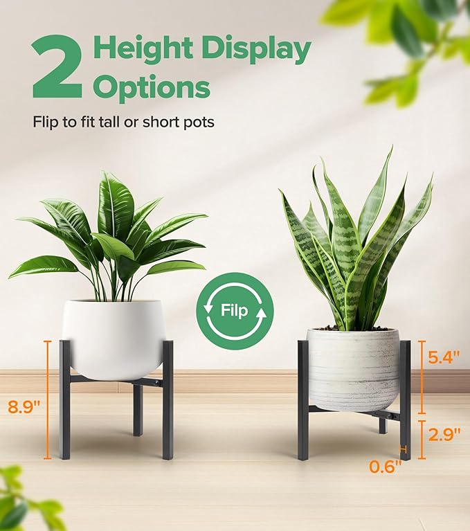 Plant Stand Indoor Adjustable 2 Pack, Metal Modern Indoor Plant Stand, Heavy - Image 2