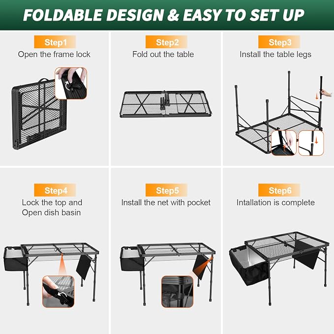 Portable Folding Grill Table - Image 6