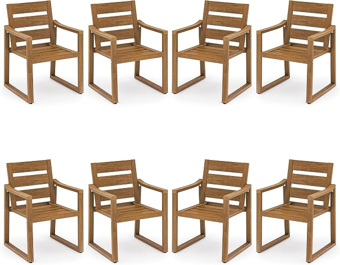 HDPS Patio Dining Chairs Set of 8, by COZYMAN