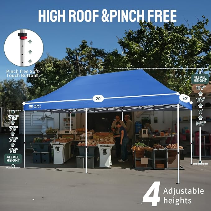 CROWN SHADES 10x20 Pop Up Canopy Tent - Image 2