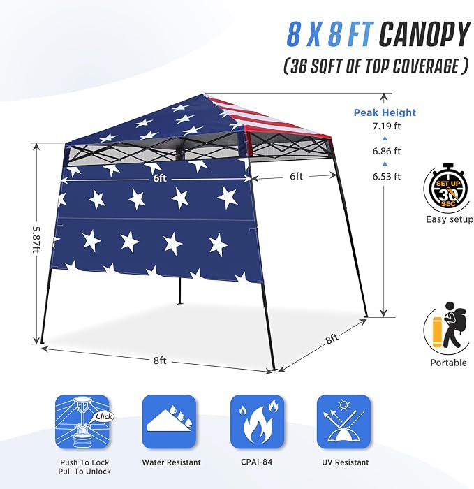 EAGLE PEAK 8x8 Pop Up Canopy Tent - Image 3