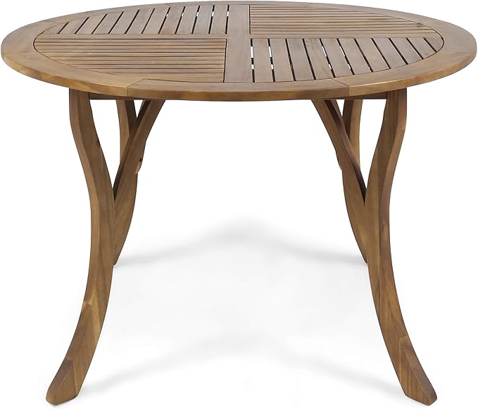 Christopher Knight Home Adn Outdoor 47" Round Acacia Wood Dining Table - Image 8