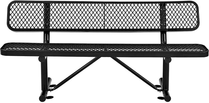 Global Industrial 6'L Heavy Duty Expanded Metal Mesh Bench - Image 8
